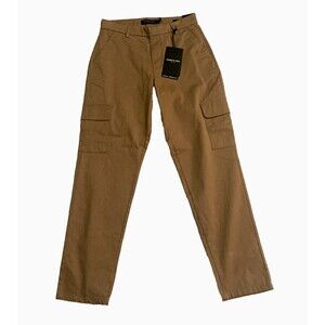 Kenneth Cole Cargo Pants 30x30 Cotton Stretch Dark Khaki Tapered Fit TechniCole